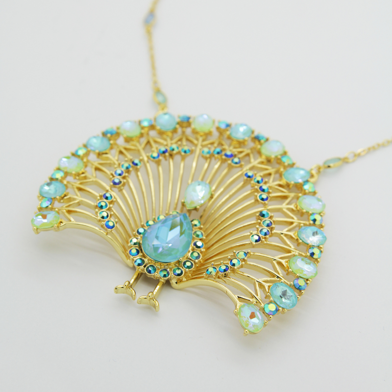 Full Bloom Peacock Necklace