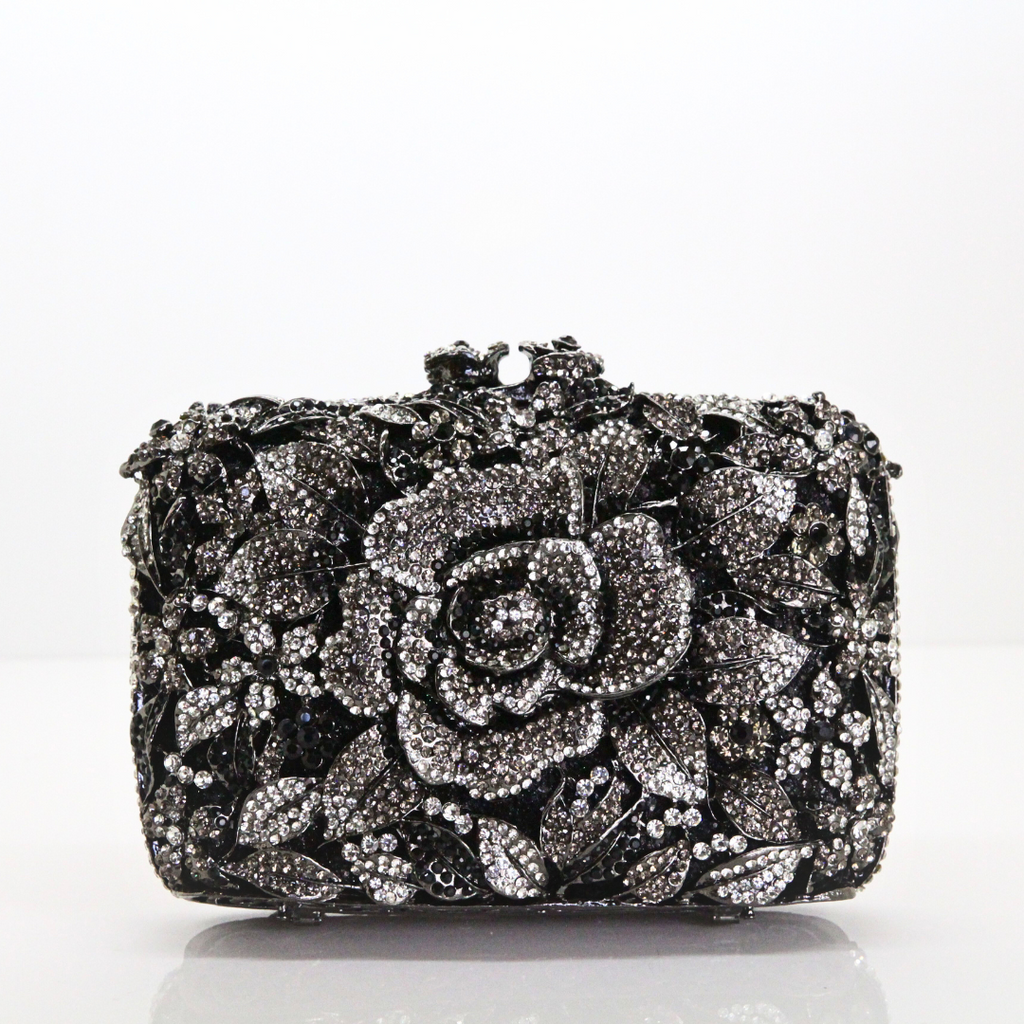 Crystal Floral Clutch Bag