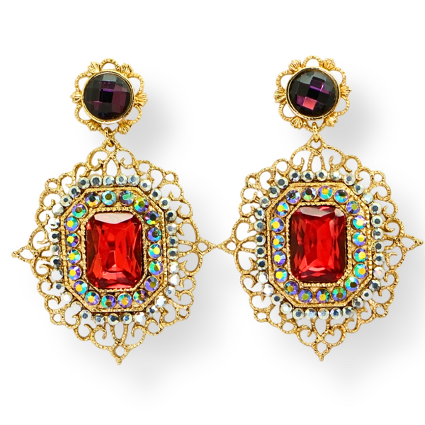 Antique Style Crystal Earrings