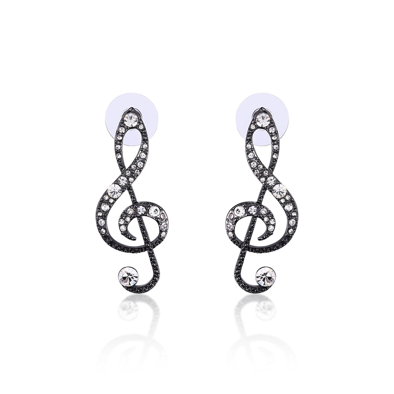 Tibetan Silver Treble Clef Musical Note Earrings – Drop/Dangle, Hook Closure, New With Tags