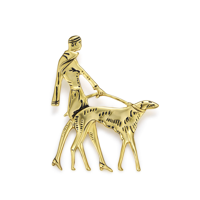 Art Deco Lady Brooch