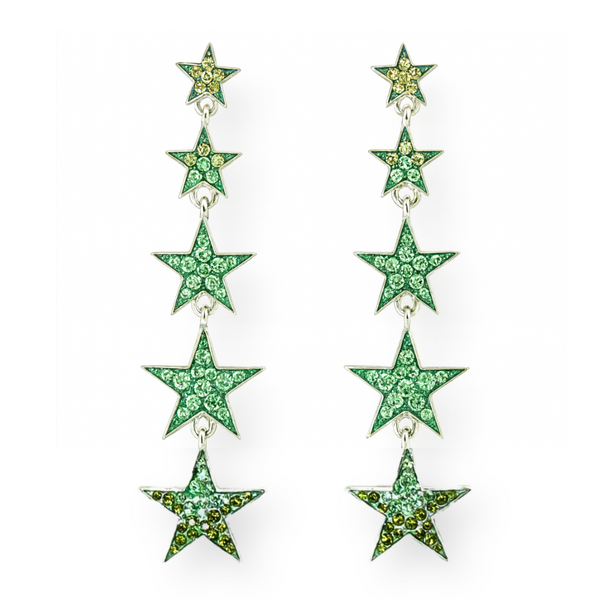 Five Drop Star Earrings