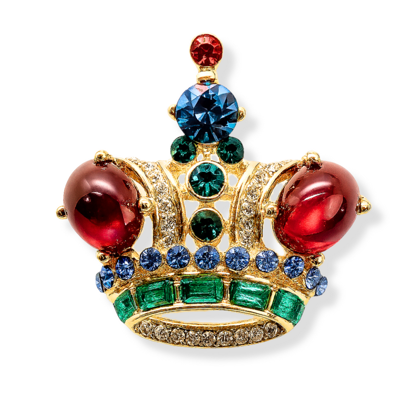 Small Regal Crown Brooch