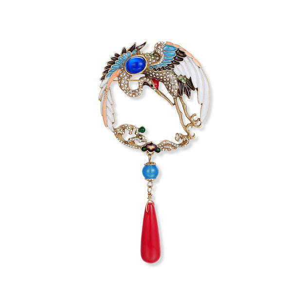 Oriental Bird Brooch