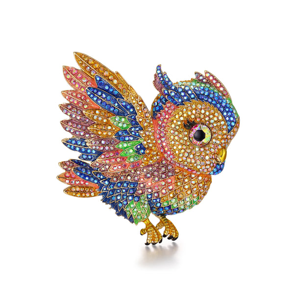 Flying Owl Brooch