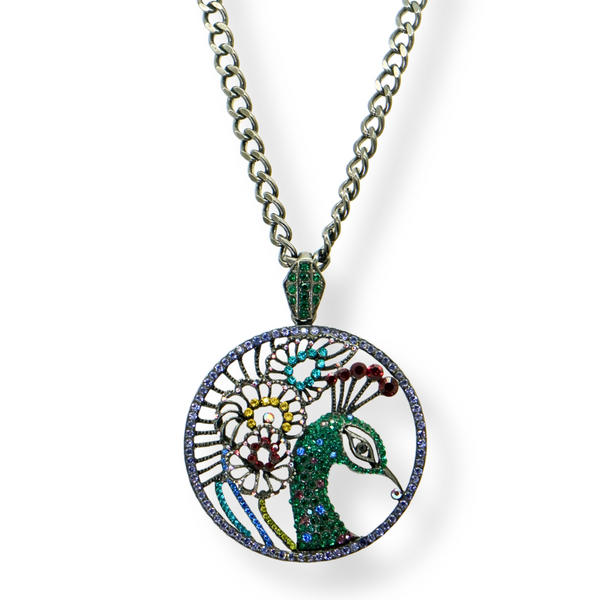Floral Peacock Necklace