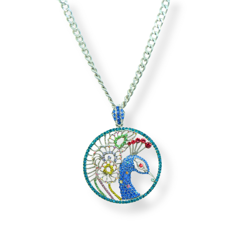 Floral Peacock Necklace
