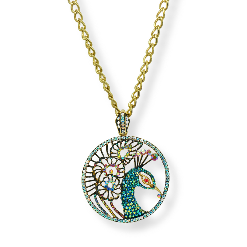 Floral Peacock Necklace