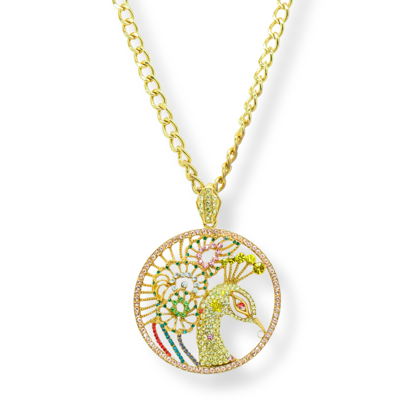 Floral Peacock Necklace