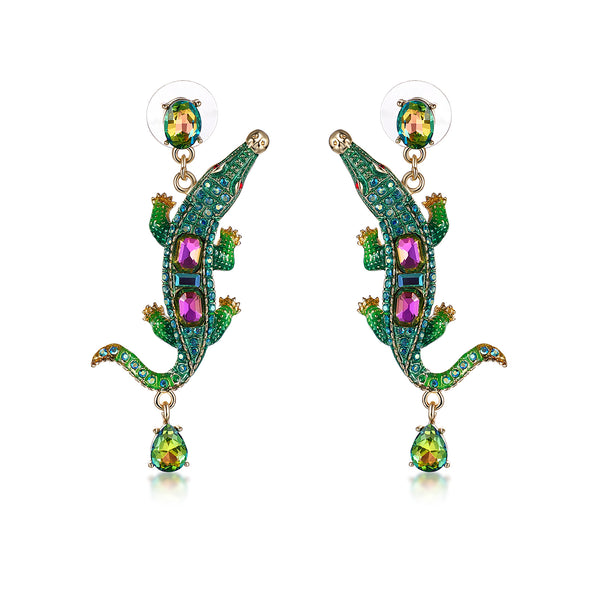 Crocodile Drop Earrings