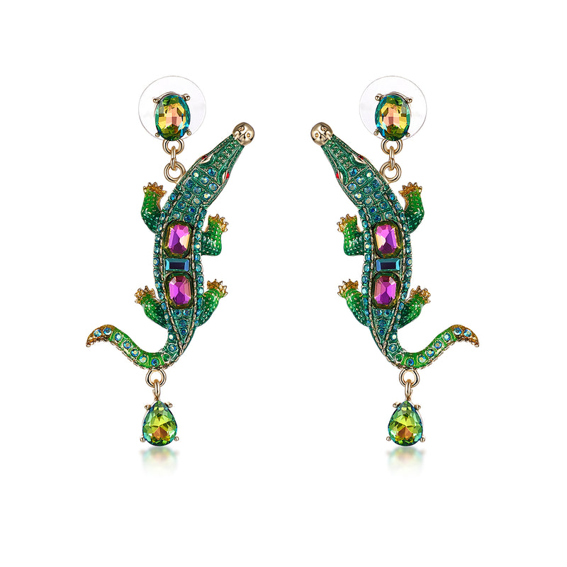 Crocodile Drop Earrings