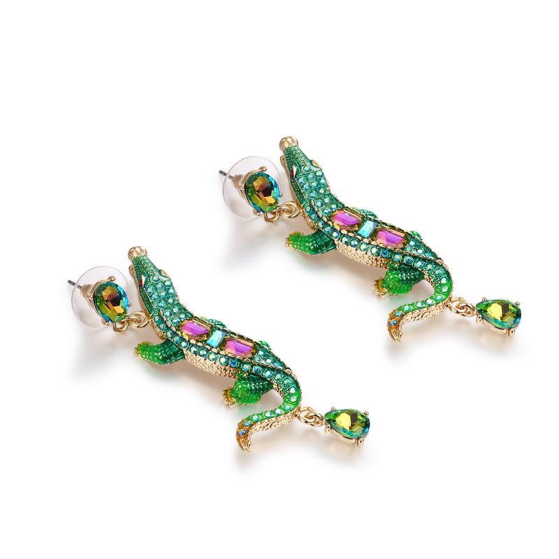 Crocodile Drop Earrings