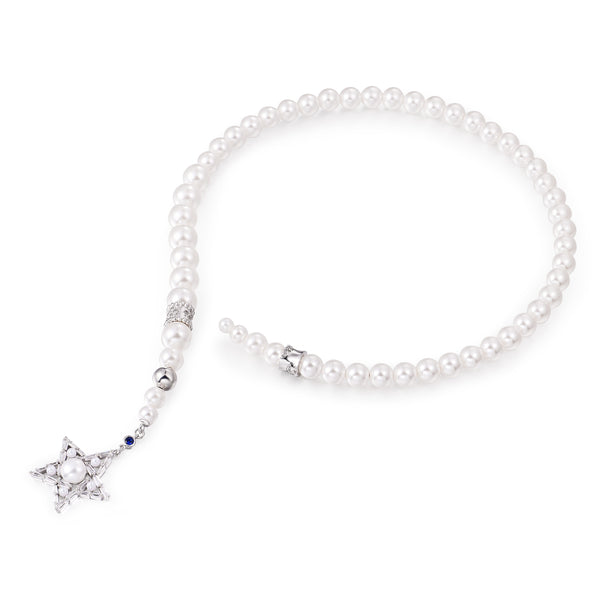 Star Wraparound Pearl Necklace