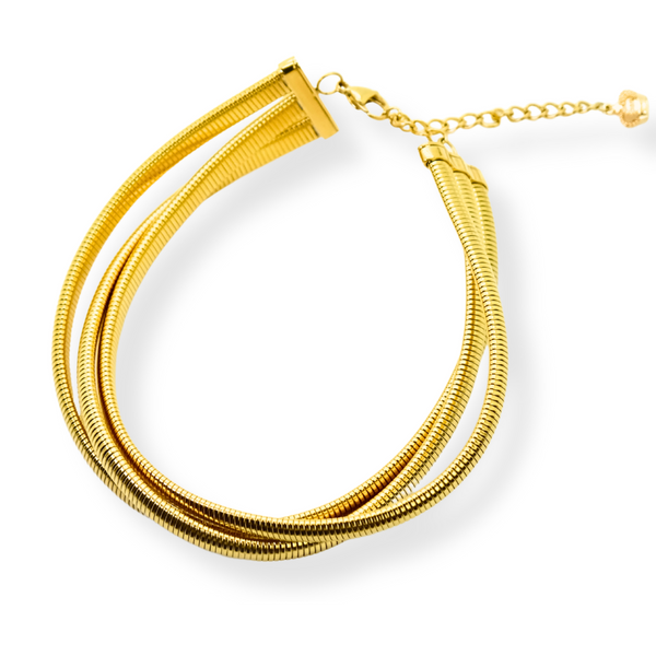 Triple Snake Chain Choker