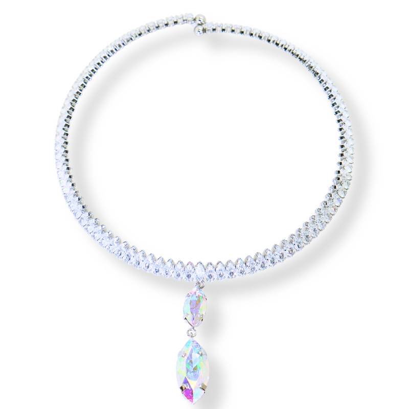 Double Drop Crystal Choker