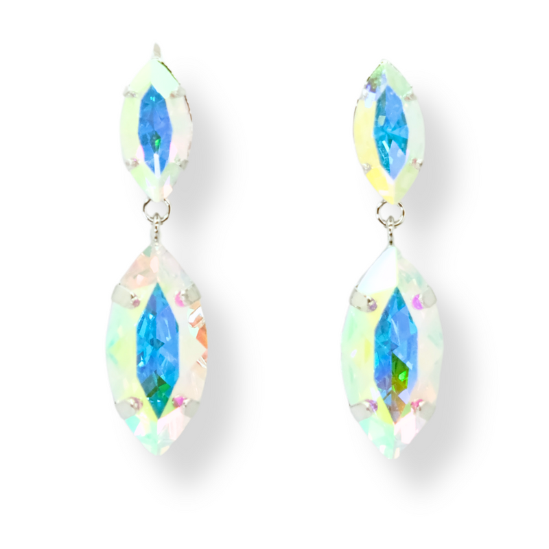 Bright Double Leaf Earrings