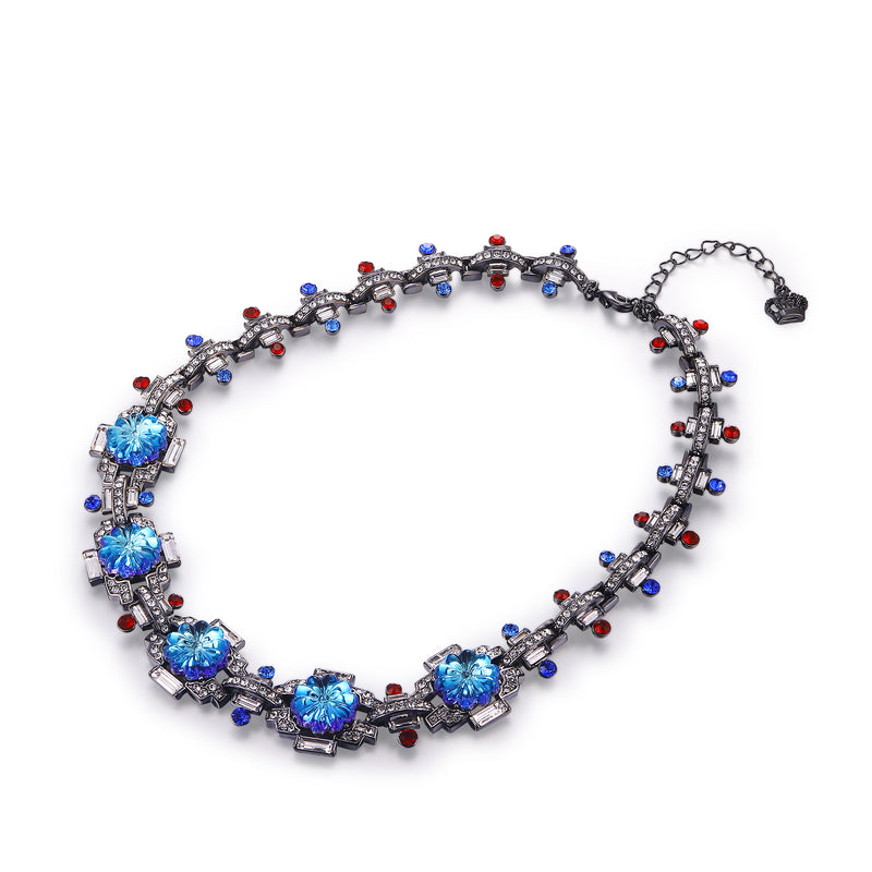 Art Deco Flower Necklace