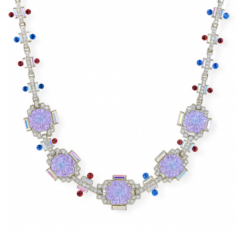 Art Deco Flower Necklace