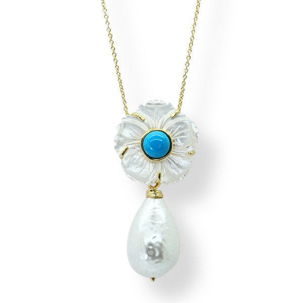 Natural Shell Flower Necklace