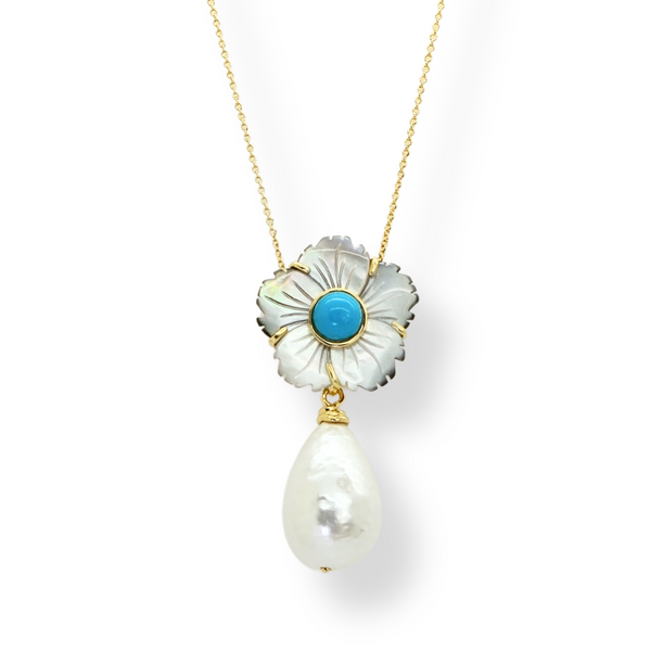 Natural Shell Flower Necklace