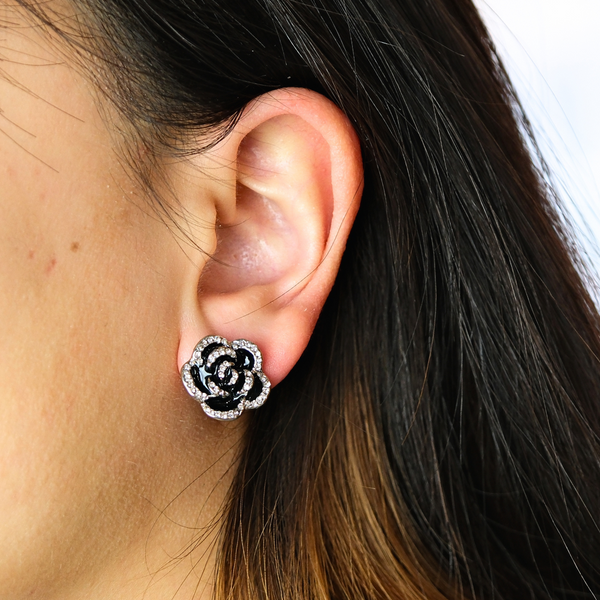 Crystal Rose Earrings