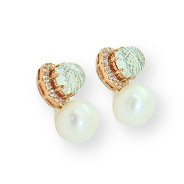 Amethyst and Freshwater Pearl Earrings