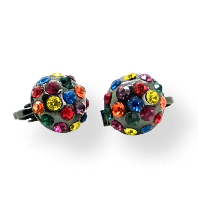 Small Crystal Clip On Earrings