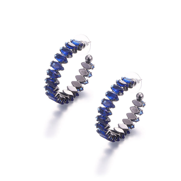 Radiant Crystal Hoop Earrings