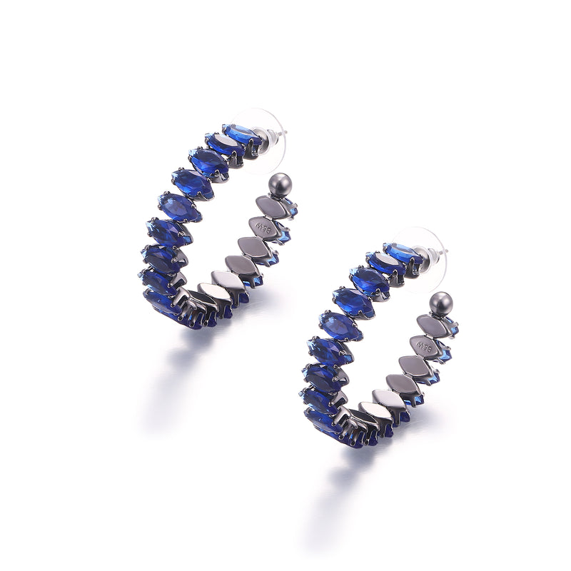 Radiant Crystal Hoop Earrings