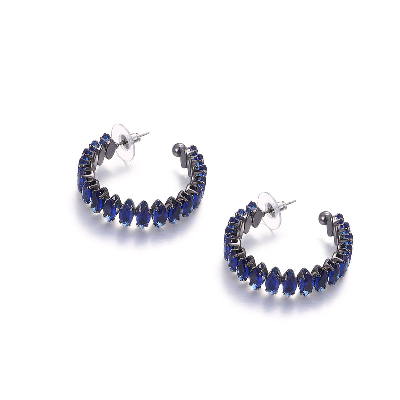 Radiant Crystal Hoop Earrings