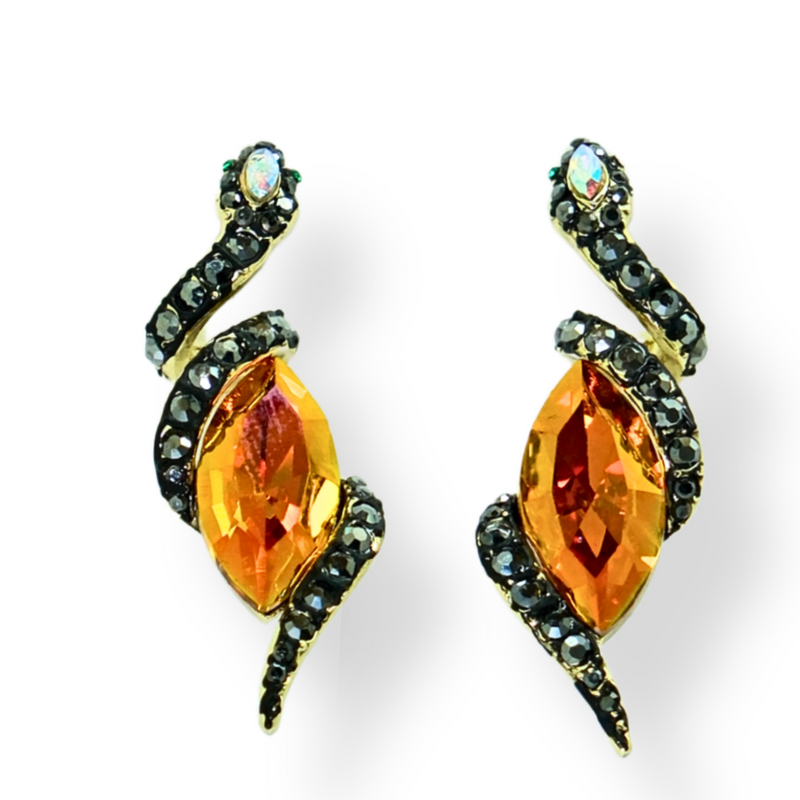 Coiled Serpent Earrings