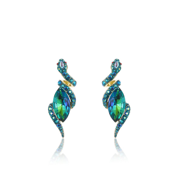 Coiled Serpent Earrings