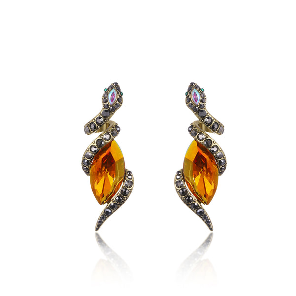 Coiled Serpent Earrings