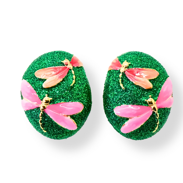 Dragonfly Glitter Earrings