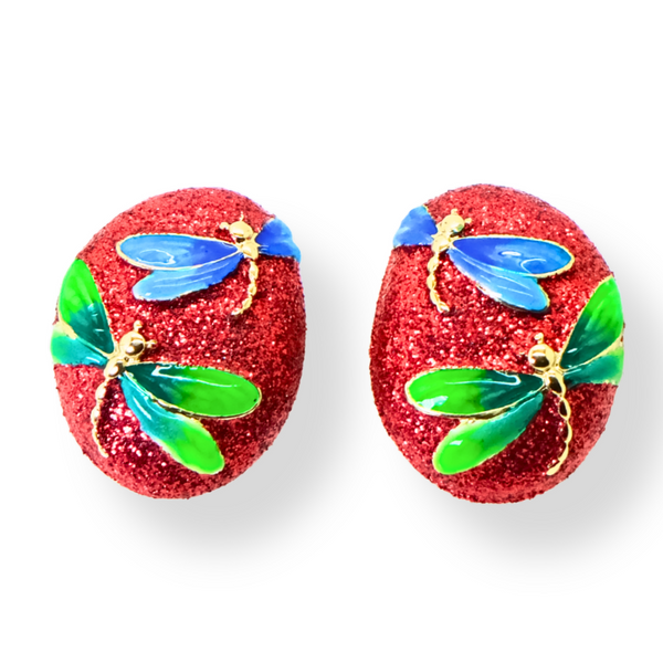 Dragonfly Glitter Earrings