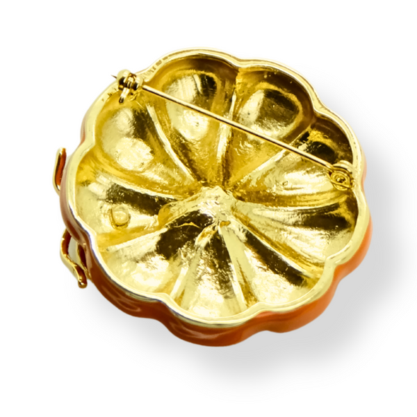Spider Pumpkin Brooch