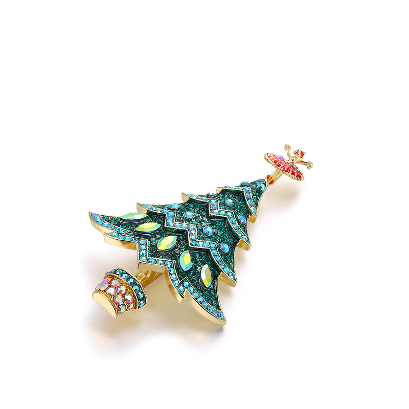 Ballerina Christmas Tree Brooch