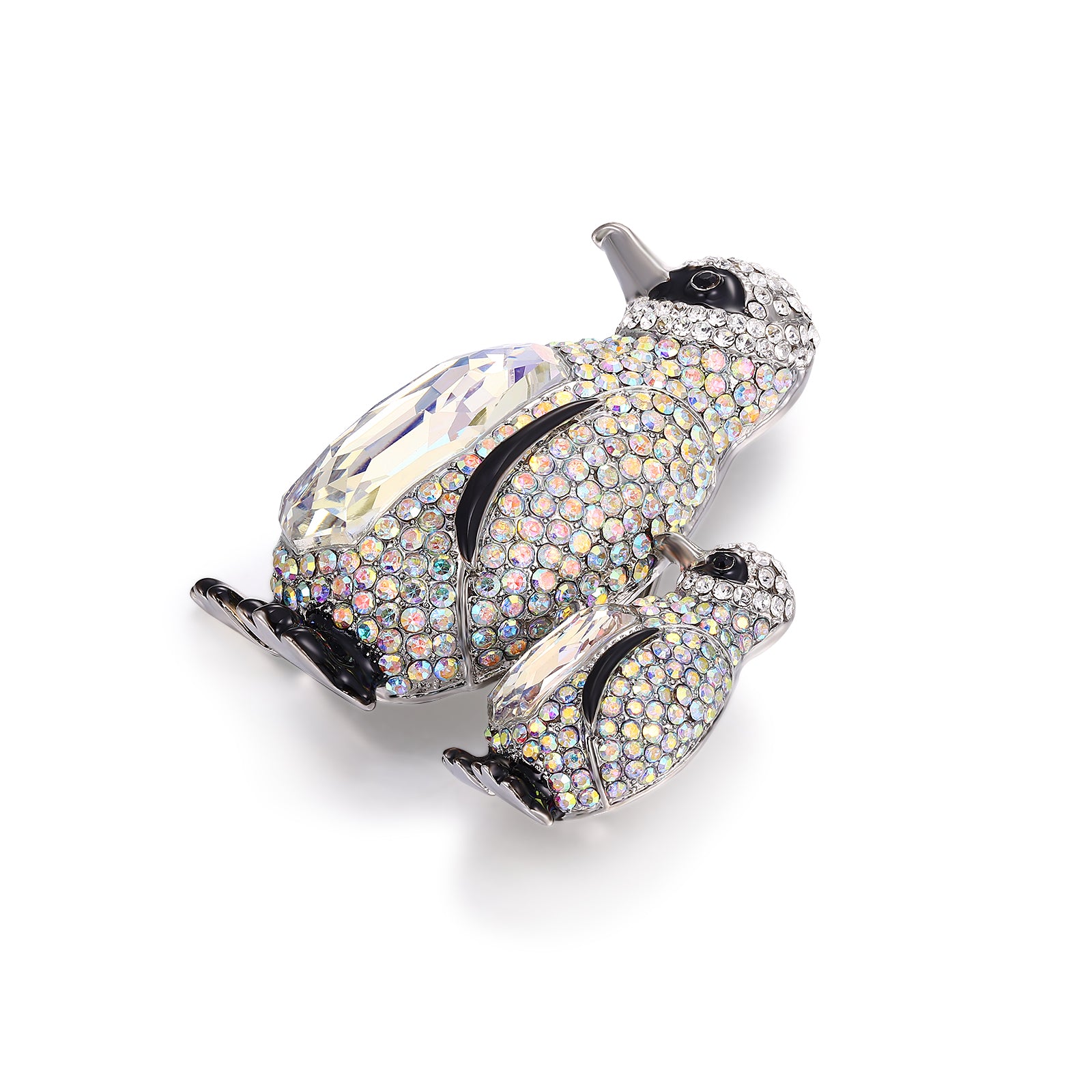 Broche Vintage Pingouin En Strass/cristaux - Neuf Sans Emballage, Parfait Cadeau