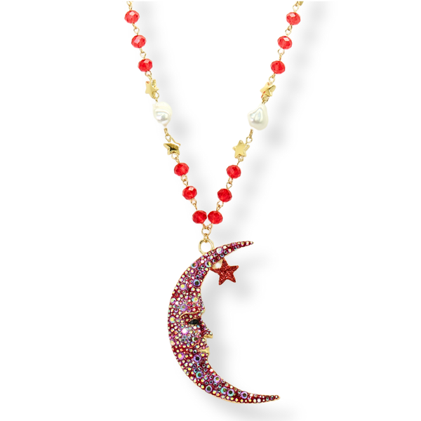 Large Cosmic Moon Necklace