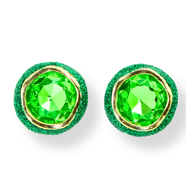 Glitter and Crystal Earrings