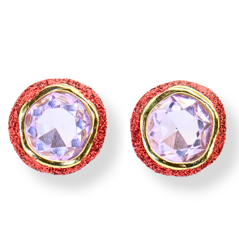 Glitter and Crystal Earrings