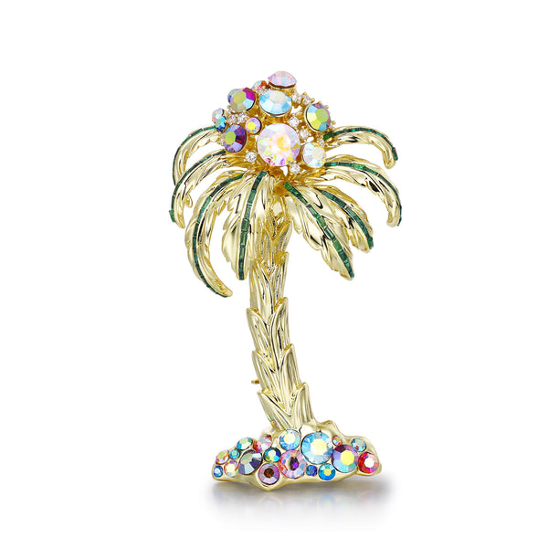 Tropical Palm Tree Brooch