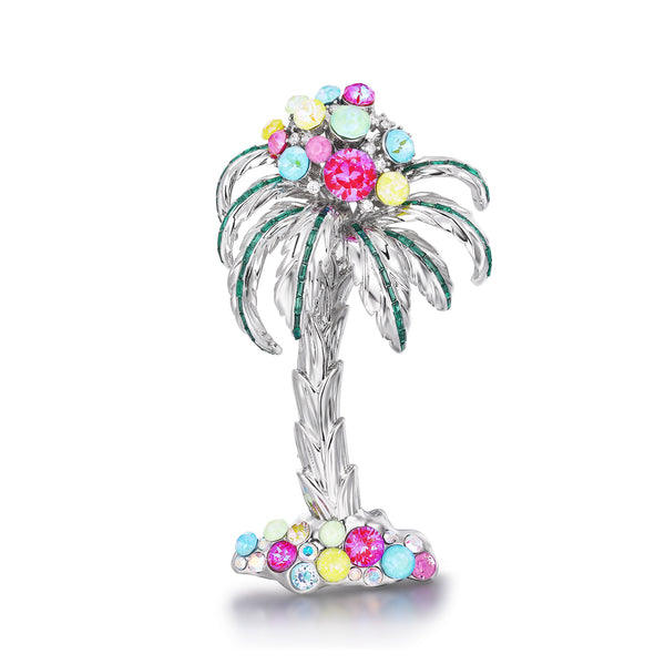 Tropical Palm Tree Brooch