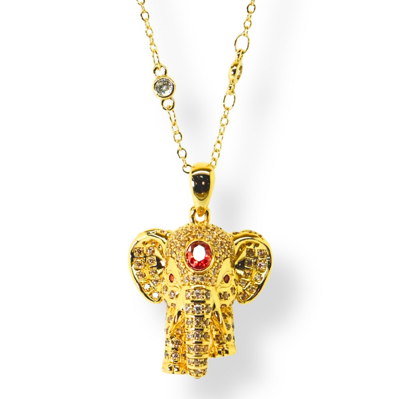 Crystal Elephant Pendant