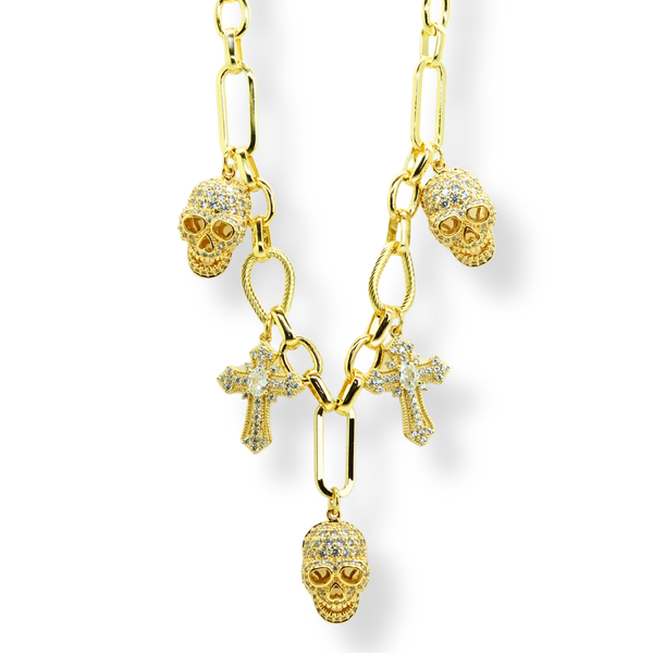 Skulls and Crosses Necklace