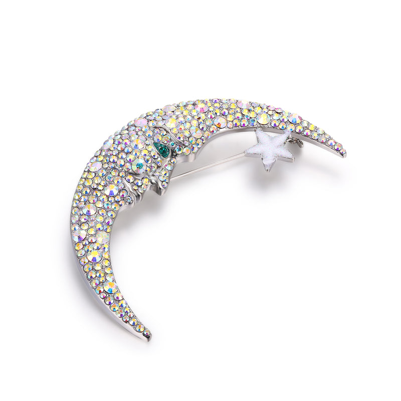 Cosmic Moon Brooch