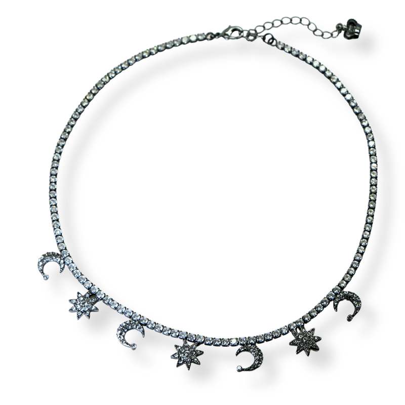 Moon and Stars Necklace
