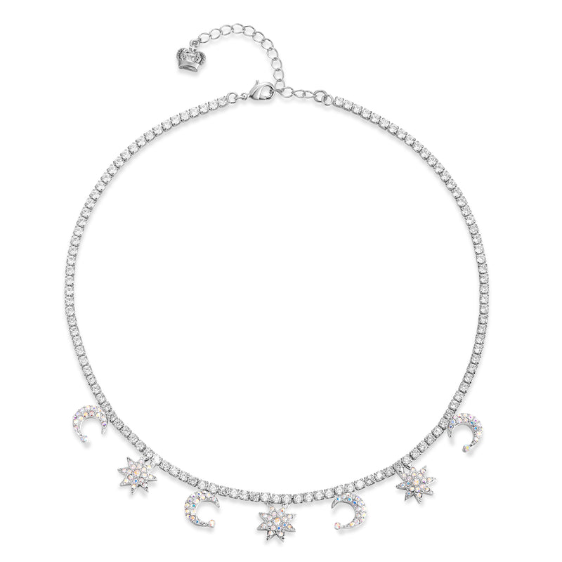 Moon and Stars Necklace