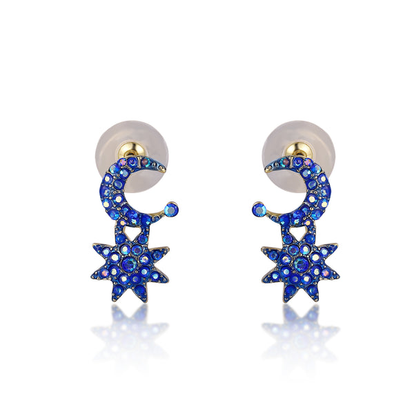 Moon and Star Earrings