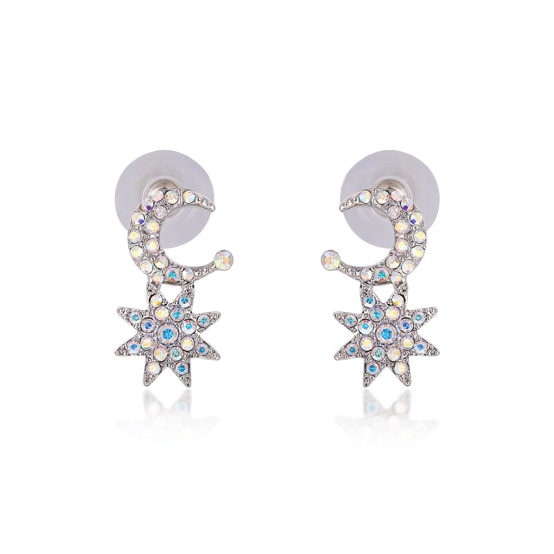 Moon and Star Earrings